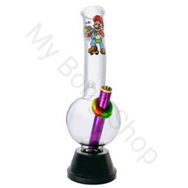 Medium Colourful Glass Bong Smoking Mario