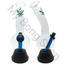 Medium Glass Bong Crazy Skull 