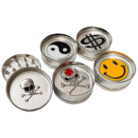 Metal Grinder with Printed Design (2 Piece)