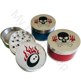 Metal Grinder with Flame Designs