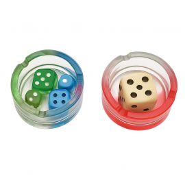 Casino Chips Glass Ashtray