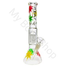 Crazy Leaf All Glass Bong with Perc