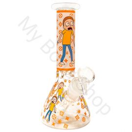 Rick and Morty Small Beaker Glass Bong Orange