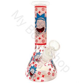 Rick and Morty Small Beaker Glass Bong Red 1