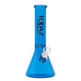 Topaz Blue Beaker Glass Bong (26cm)