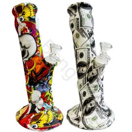 Bent Straight Shooter Silicone Bong with Hand Grip (26cm)