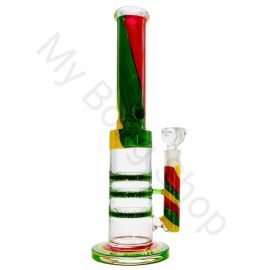 Rainbow Straight Shooter Glass Bong with Triple Filters (39cm)