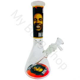 Bob Marley Medium Beaker Glass Bong 1