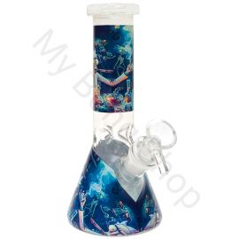 Crazy Rick and Morty Small Beaker Glass Bong 5