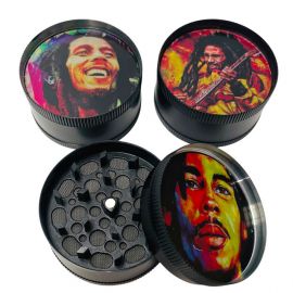 Metal Grinder with Bob Marley Pictures