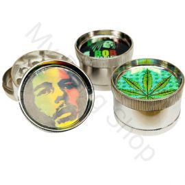 Metal Grinder with Bob Marley Design