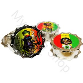 Metal Grinder with Rasta Man Design