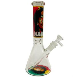 Bob Marley Medium Beaker Glass Bong 3