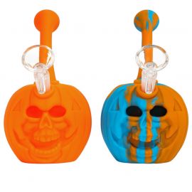 Pumpkin Head Silicone and Glass Bong