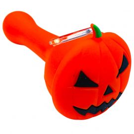 Pumpkin Face Silicone Smoking Pipe