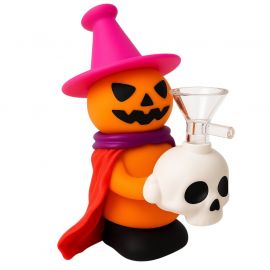Pumpkin Witch Silicone Bong