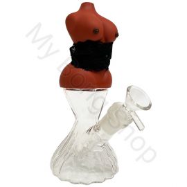 Woman Shape Silicone and Glass Bong
