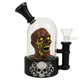 Zombie Head Silicone and Glass Dome Bong